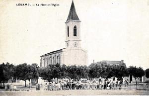 2308- Lourmel - Place et Eglise
